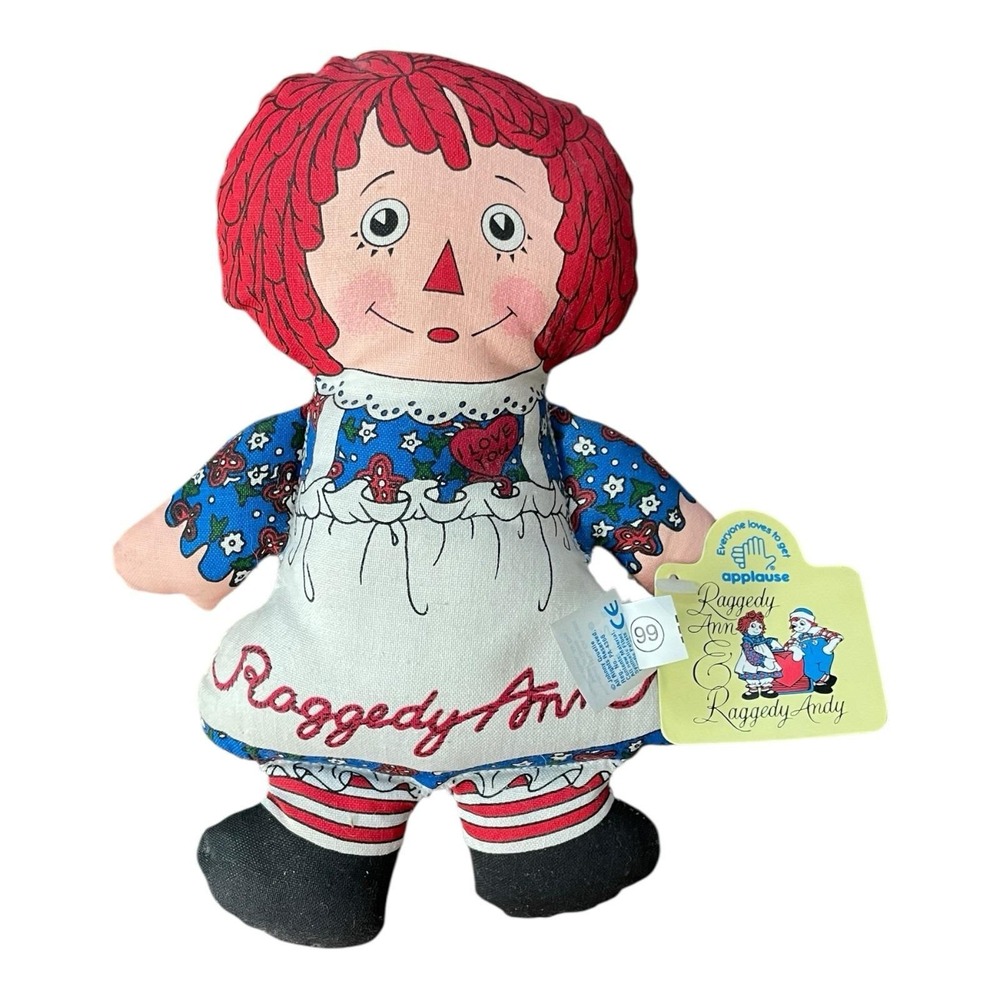 Raggedy Ann Applause 7.5" Bean Bag Plush Doll‎
